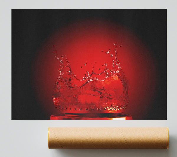 Water Flame Red Giclee Print