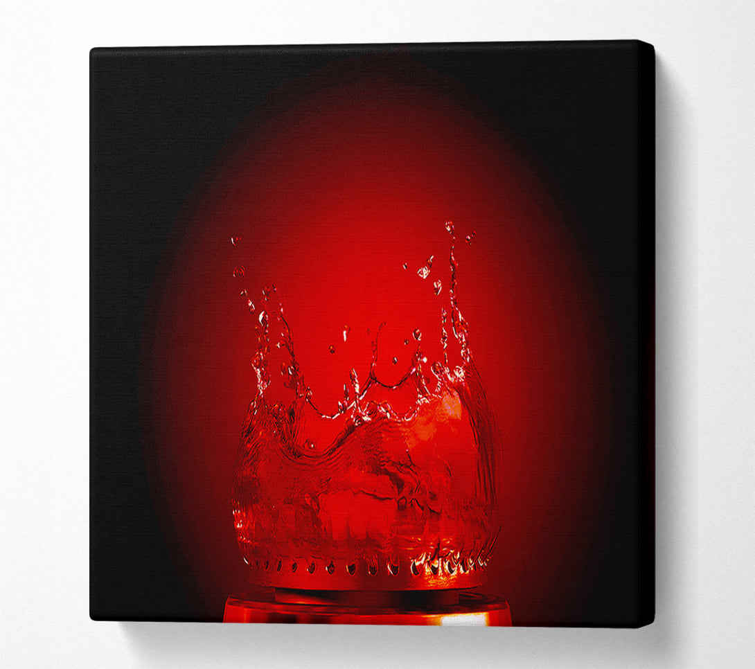  A Canvas Print of Water Flame Red Canvas Wall Art