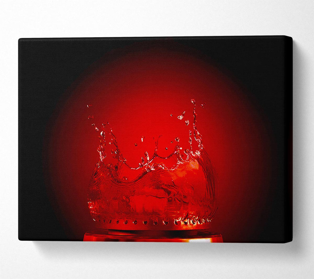  A Canvas Print of Water Flame Red Canvas Wall Art