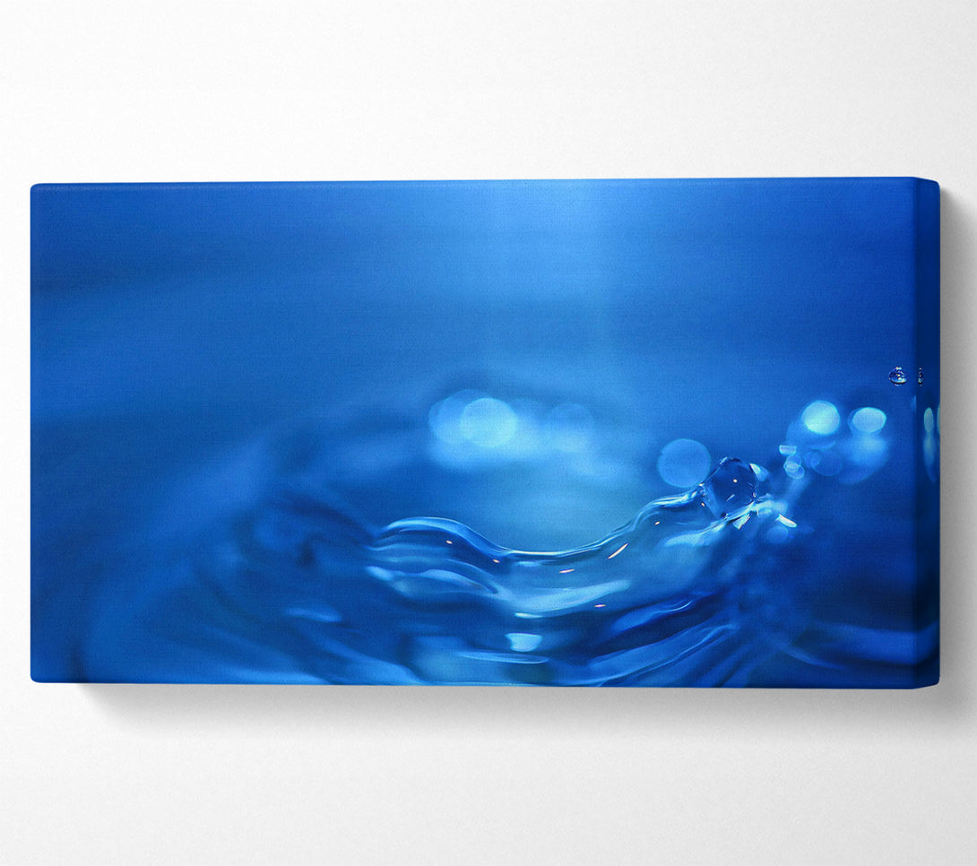  A Canvas Print of Water Splash Ripple Blue Canvas Wall Art