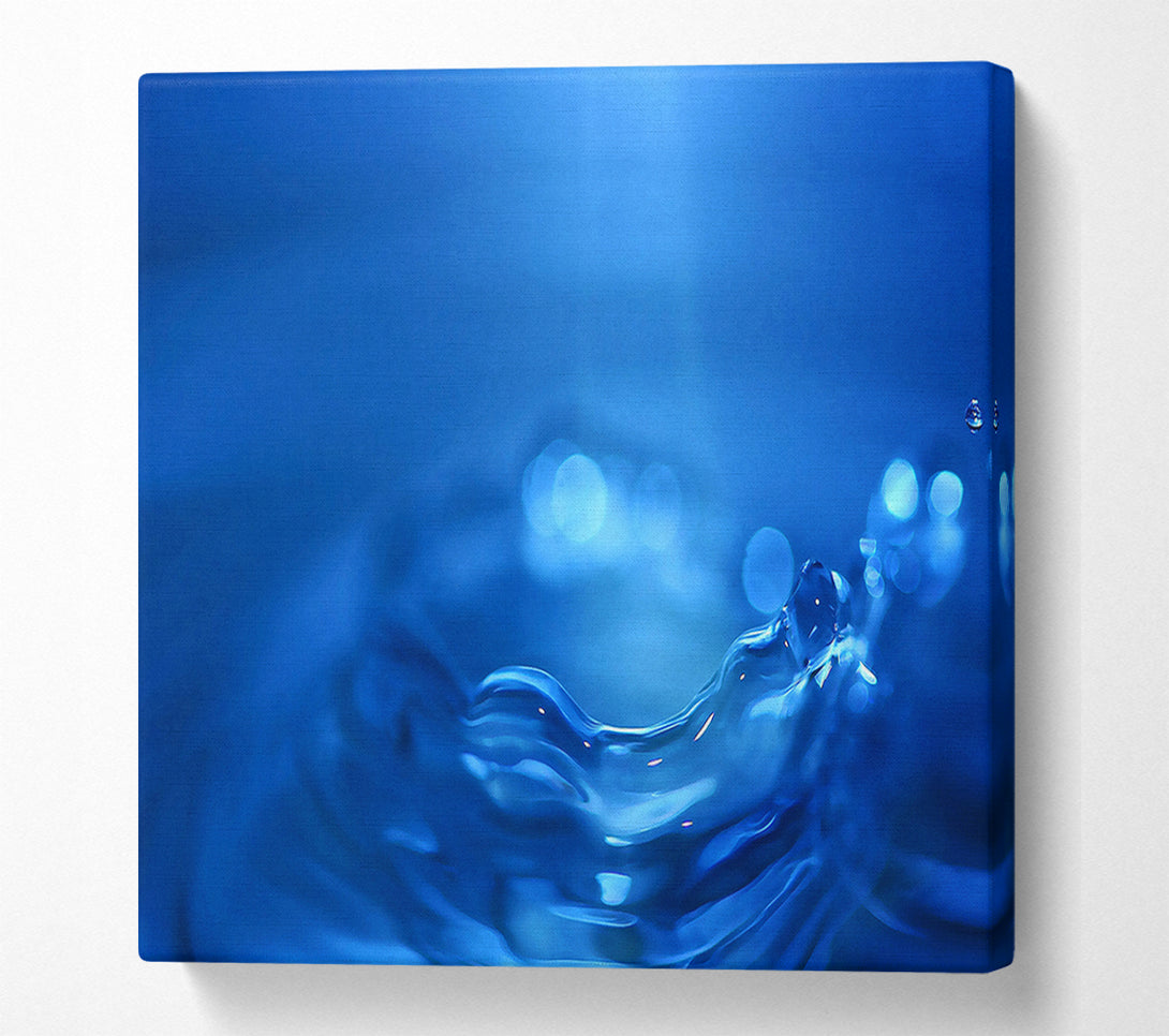  A Canvas Print of Water Splash Ripple Blue Canvas Wall Art