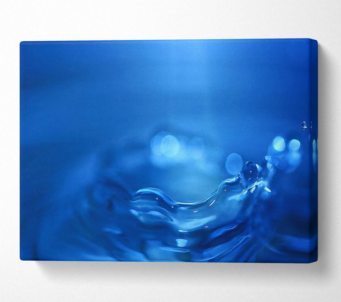  A Canvas Print of Water Splash Ripple Blue Canvas Wall Art