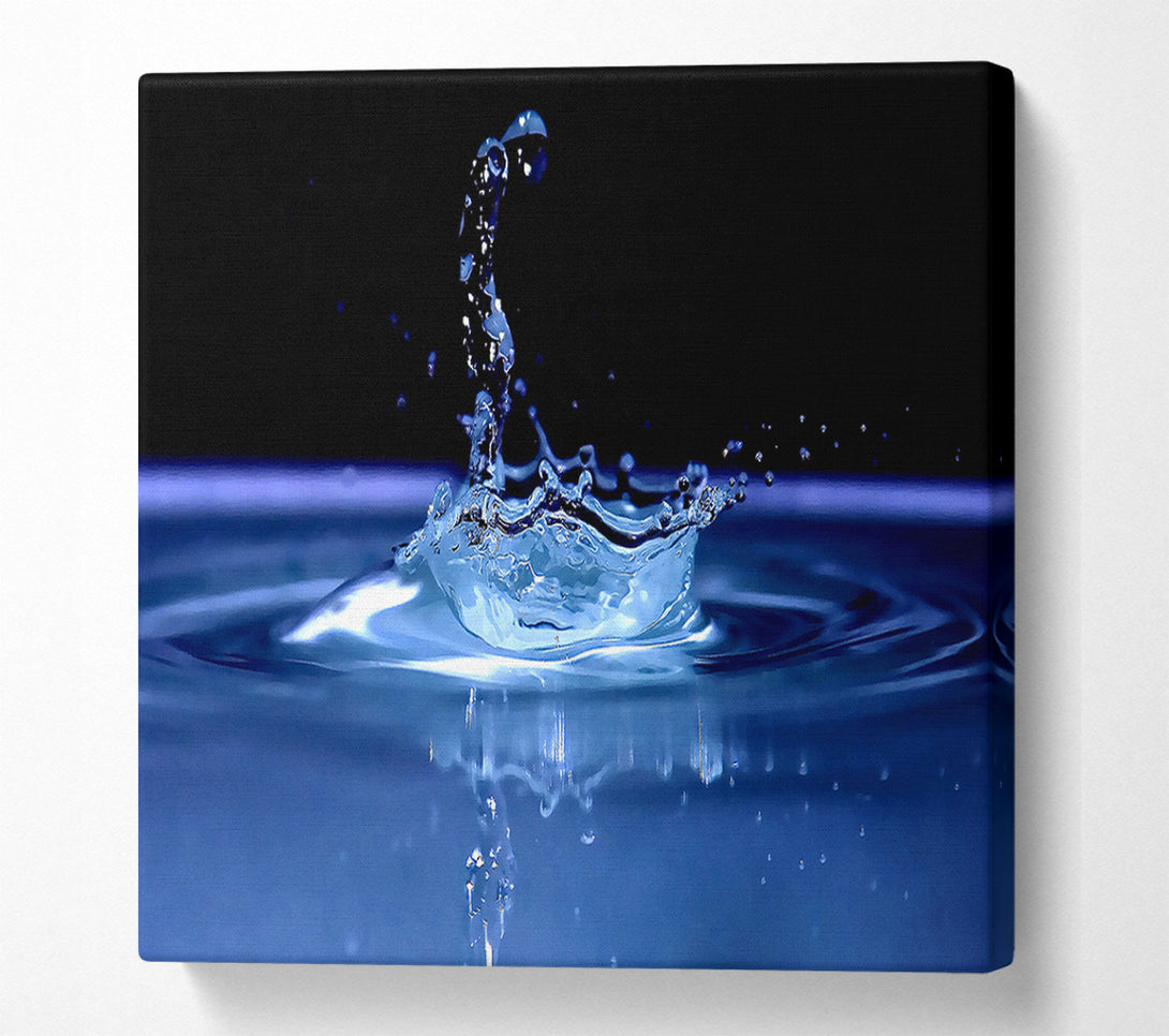  A Canvas Print of Water Splash Delight Blue Canvas Print