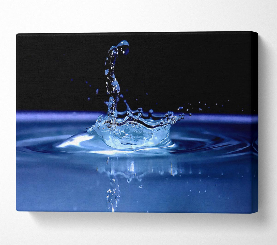  A Canvas Print of Water Splash Delight Blue Canvas Print