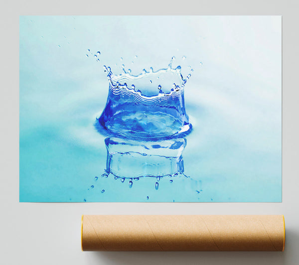 Water Splash Reflection Poster