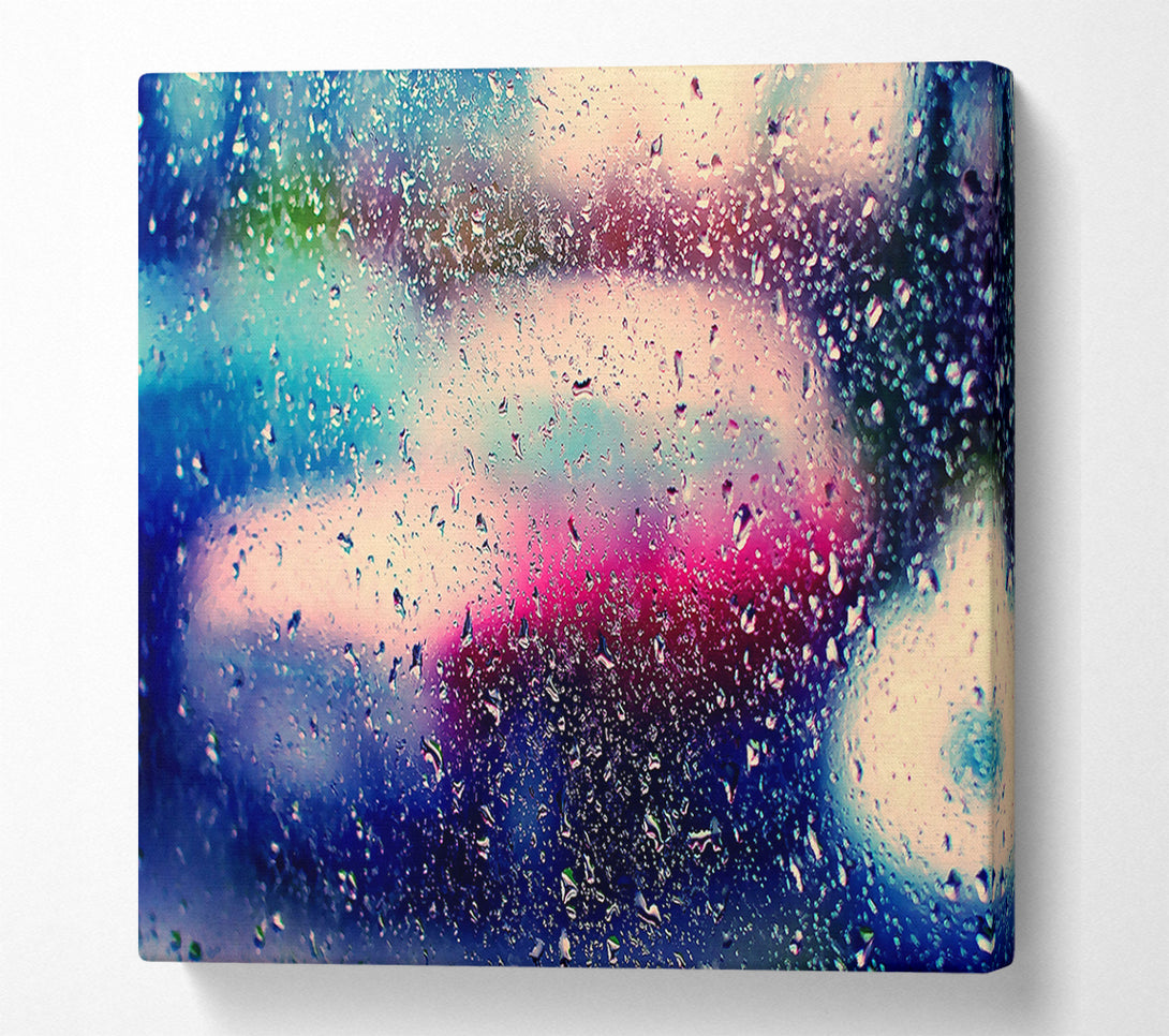 A Canvas Print of Wet Windshield Canvas Wall Art