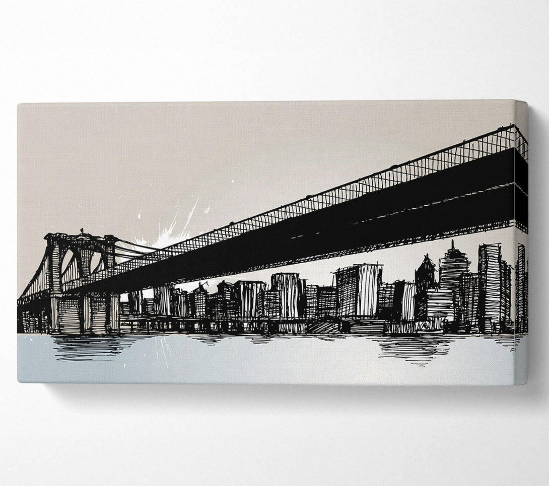 A Canvas Print of Abstract New York City Canvas Art