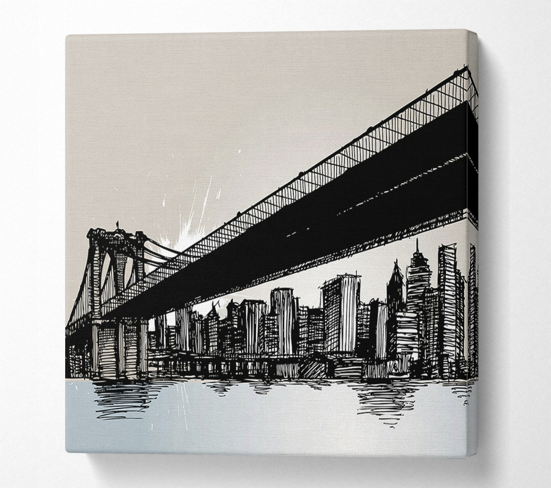  A Canvas Print of Abstract New York City Canvas Art