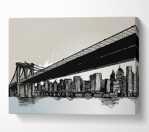  A Canvas Print of Abstract New York City Canvas Art