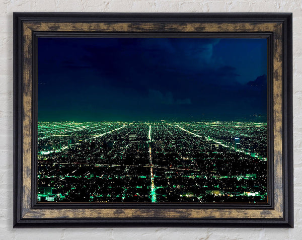 Aerial City View Framed Print