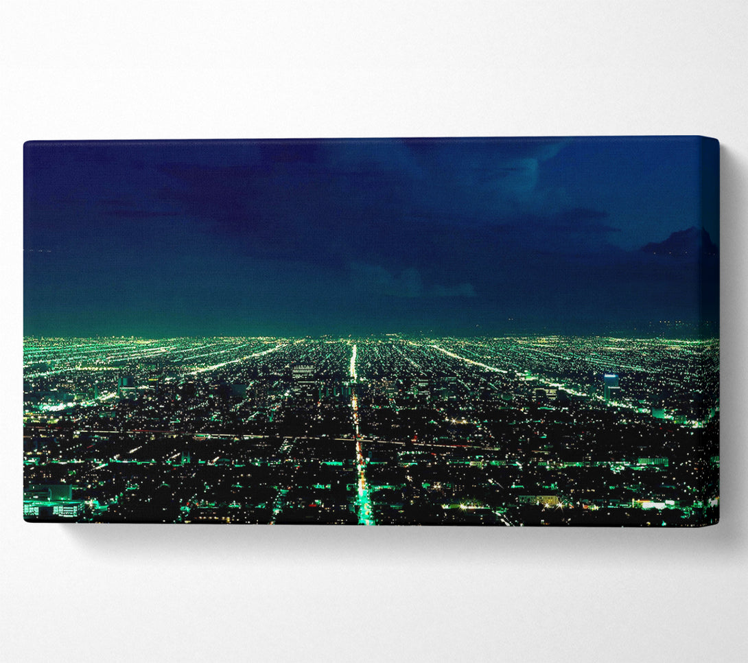  A Canvas Print of Aerial City View Canvas Print