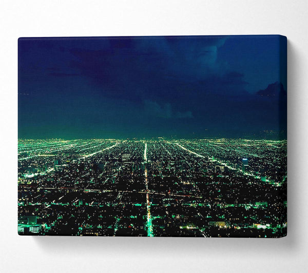  A Canvas Print of Aerial City View Canvas Print