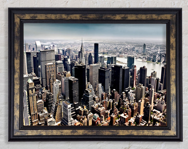 Aerial View Of New York City Framed Print