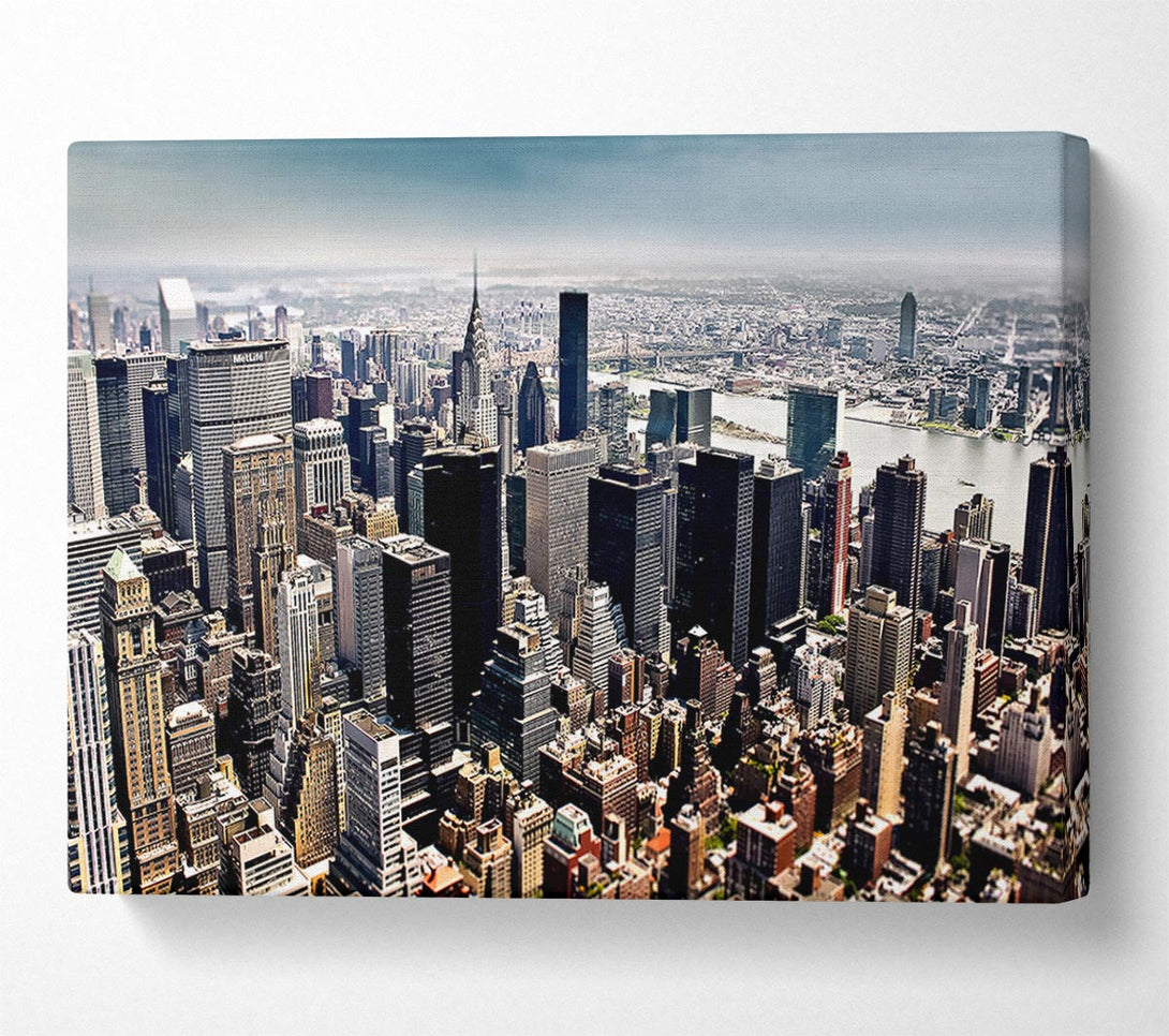  A Canvas Print of Aerial View Of New York City Canvas Wall Art