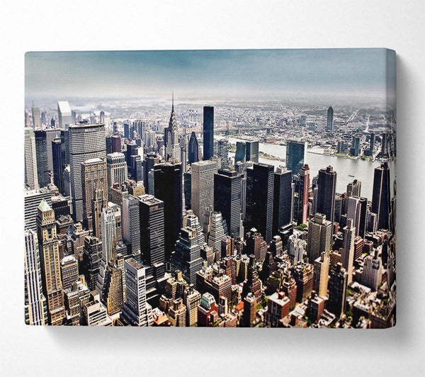  A Canvas Print of Aerial View Of New York City Canvas Wall Art