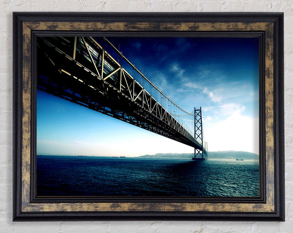 Akashi Kaikyo Bridge Japan Framed Print