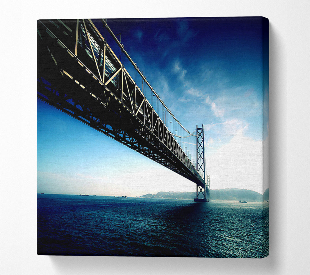  A Canvas Print of Akashi Kaikyo Bridge Japan Canvas Wall Art