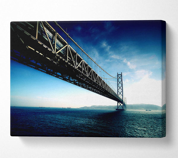  A Canvas Print of Akashi Kaikyo Bridge Japan Canvas Wall Art