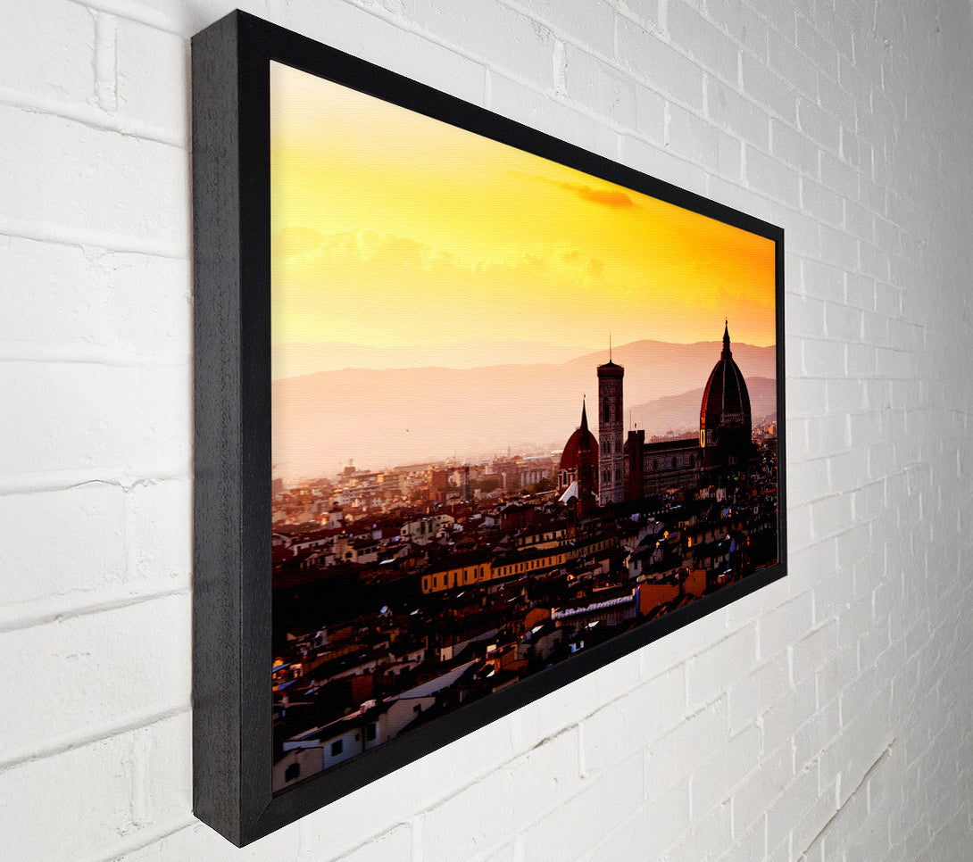  A Canvas Print of Ancient City Rooftops Canvas Print