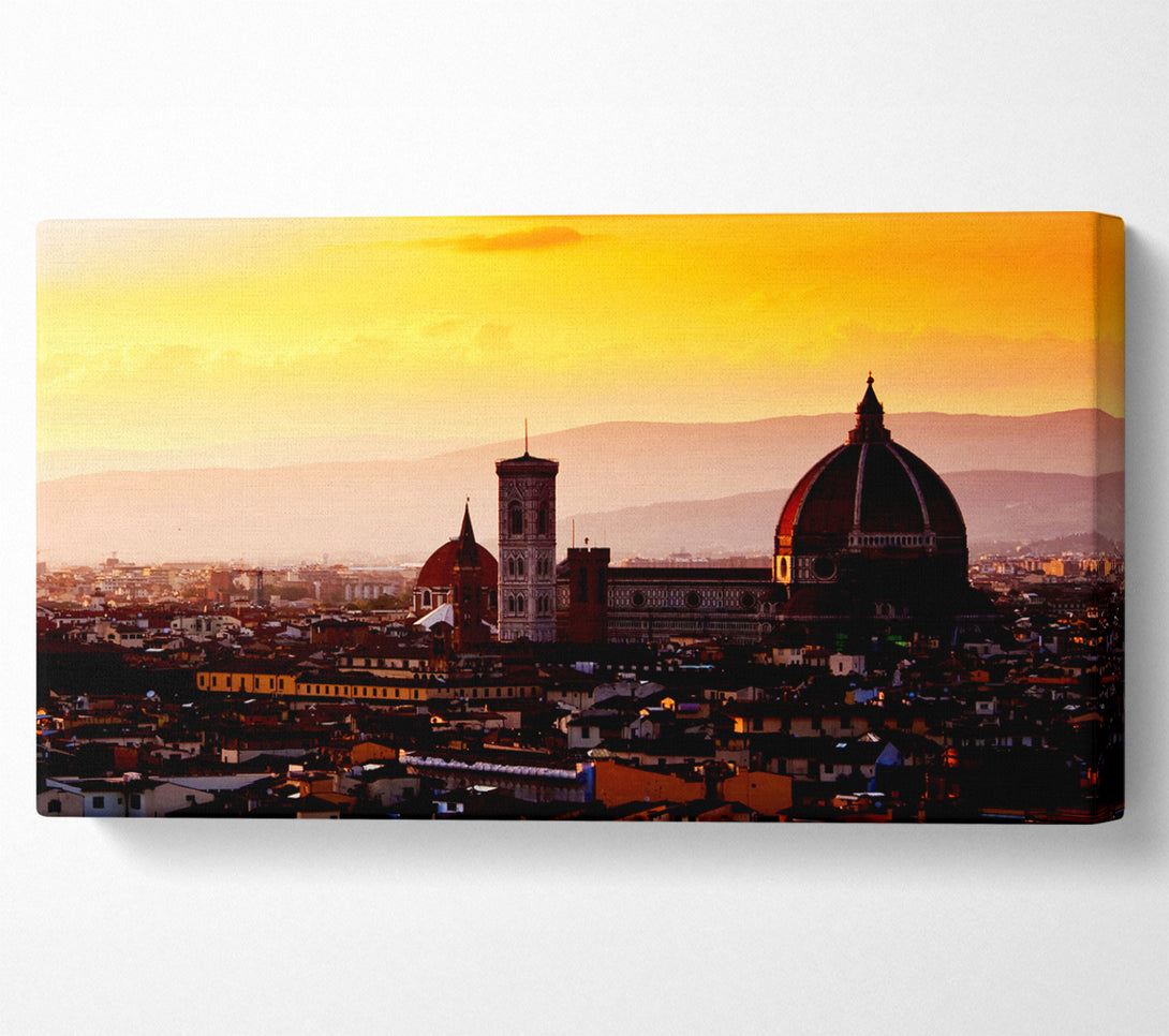  A Canvas Print of Ancient City Rooftops Canvas Print