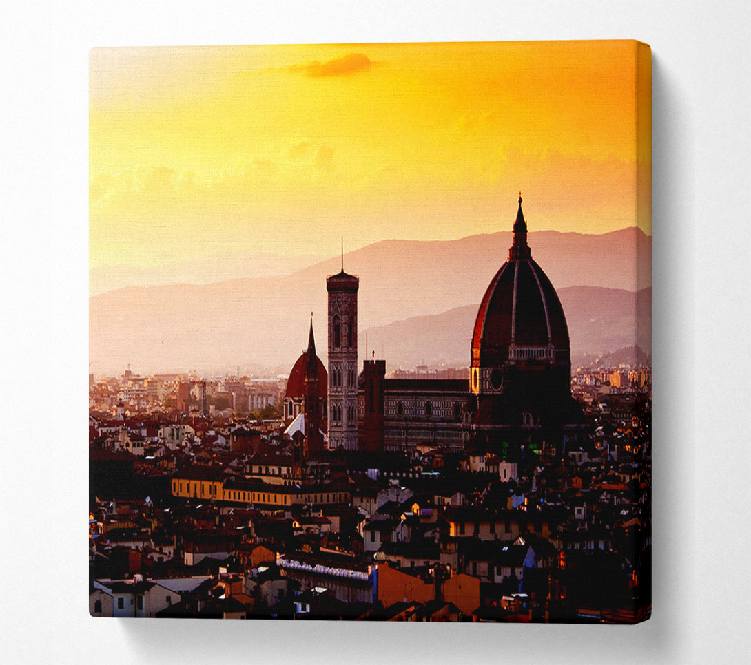  A Canvas Print of Ancient City Rooftops Canvas Print