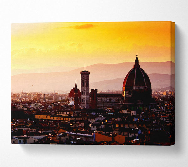  A Canvas Print of Ancient City Rooftops Canvas Print