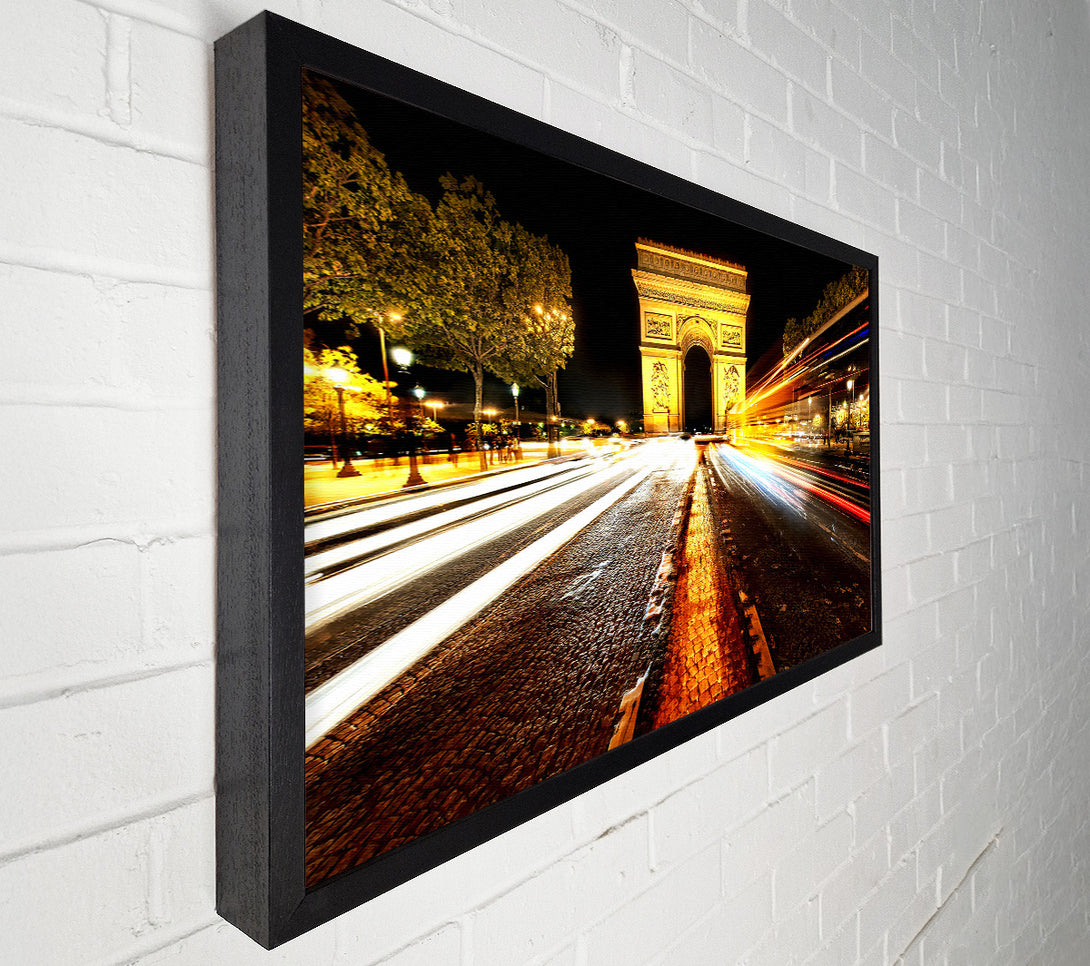  A Canvas Print of Arc De Triomphe At Night Canvas Art