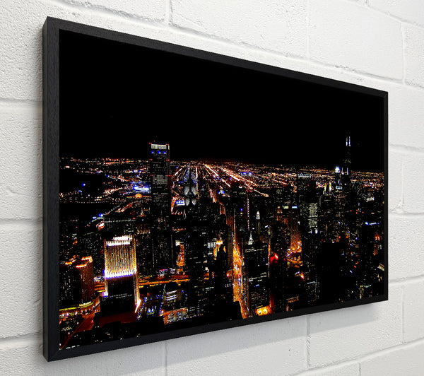 Ariel View Of The Night City