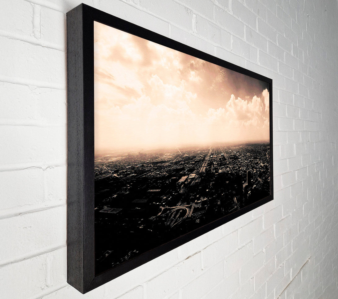  A Canvas Print of Ariel View Over The City Canvas Wall Art