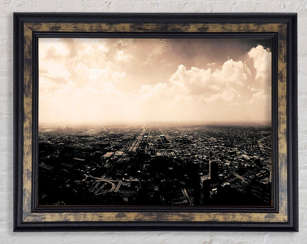 Ariel View Over The City Framed Print