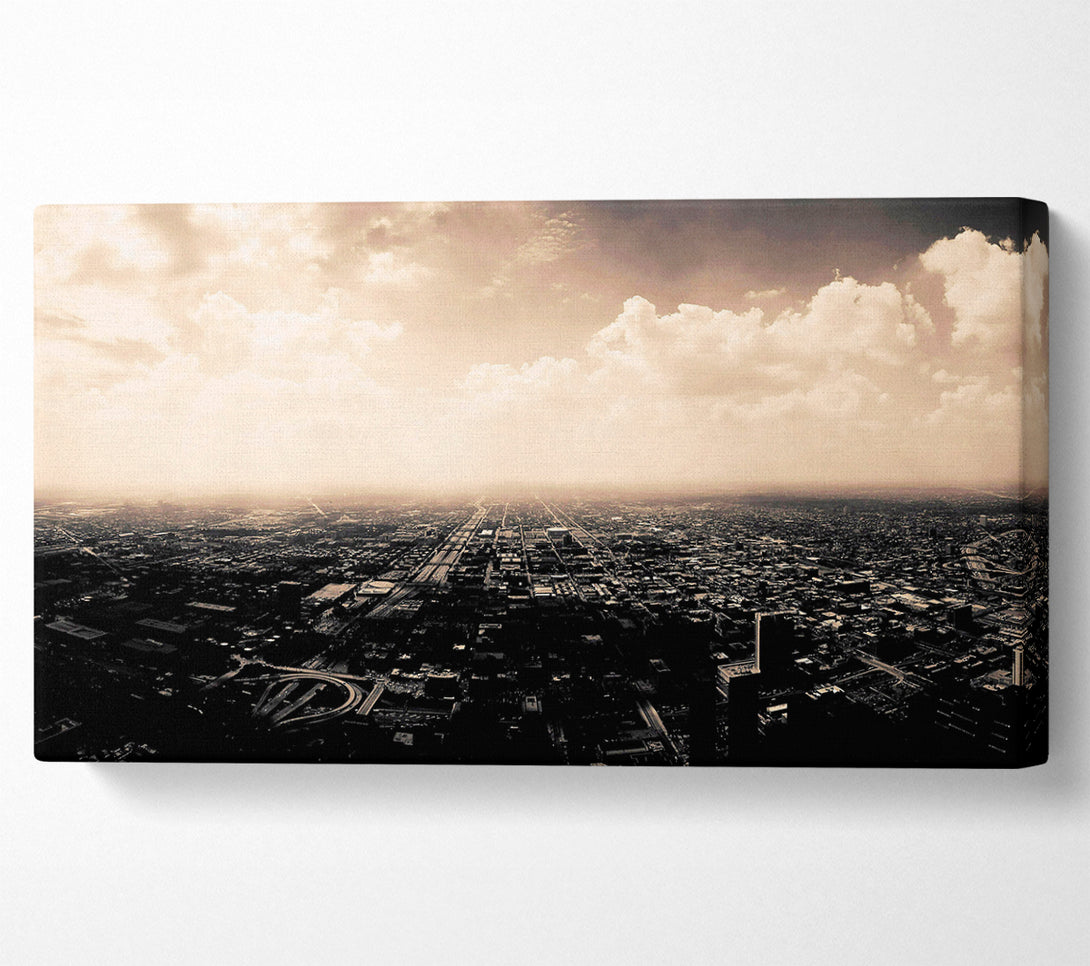  A Canvas Print of Ariel View Over The City Canvas Wall Art