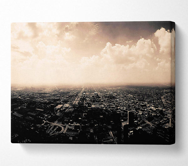  A Canvas Print of Ariel View Over The City Canvas Wall Art