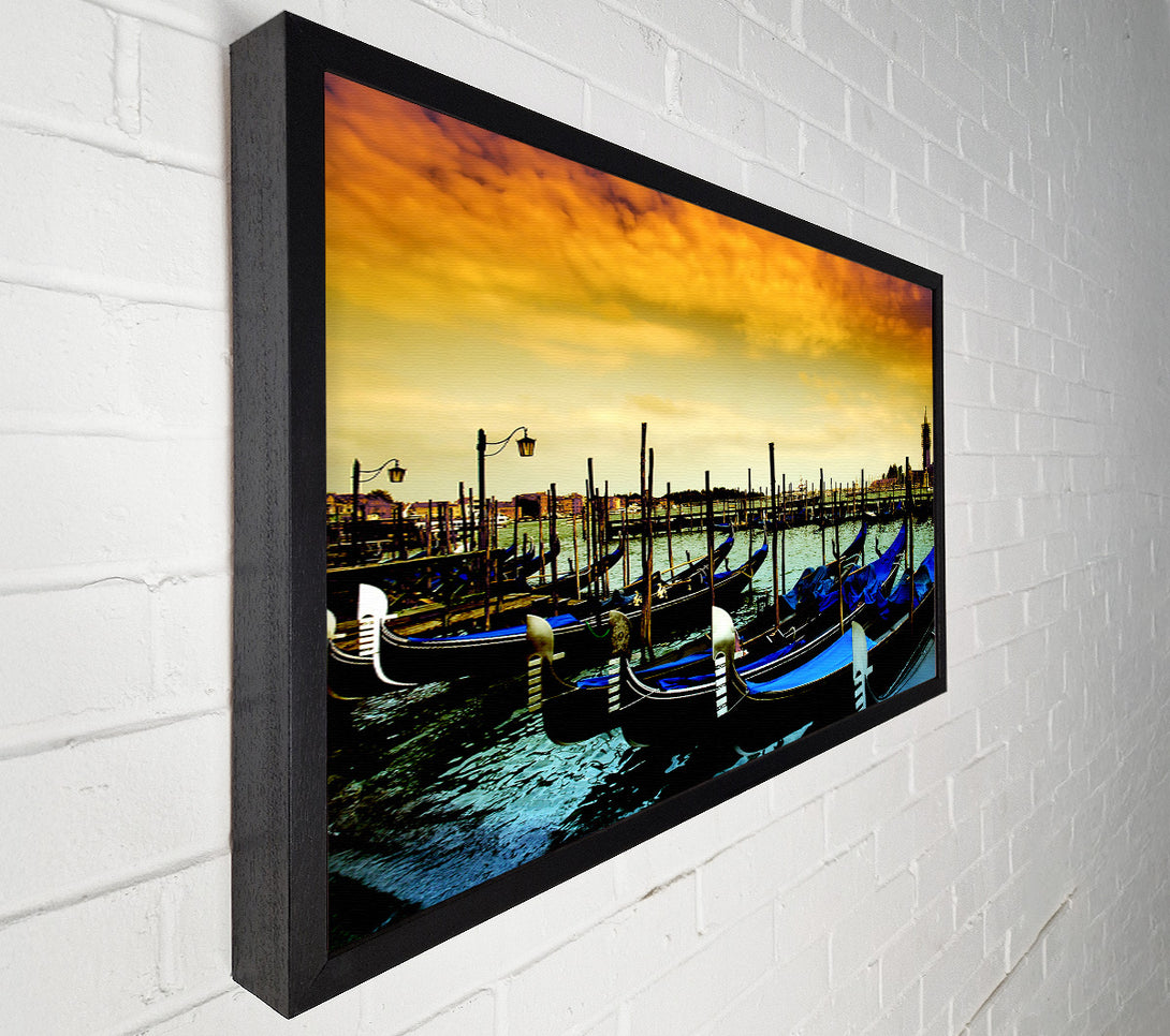  A Canvas Print of Beautiful Boats In The Harbour Canvas Wall Art
