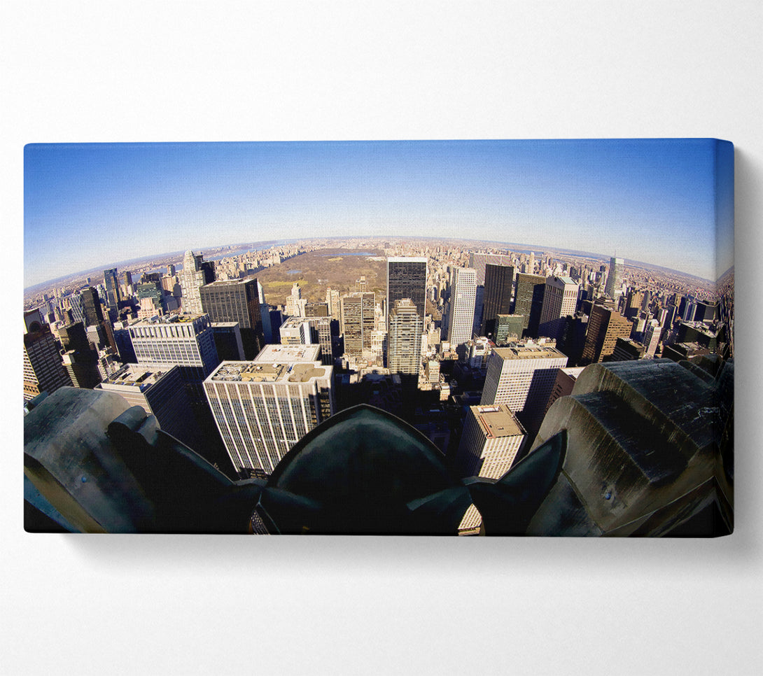  A Canvas Print of Birds Eye View Of New York City From Above Canvas Wall Art