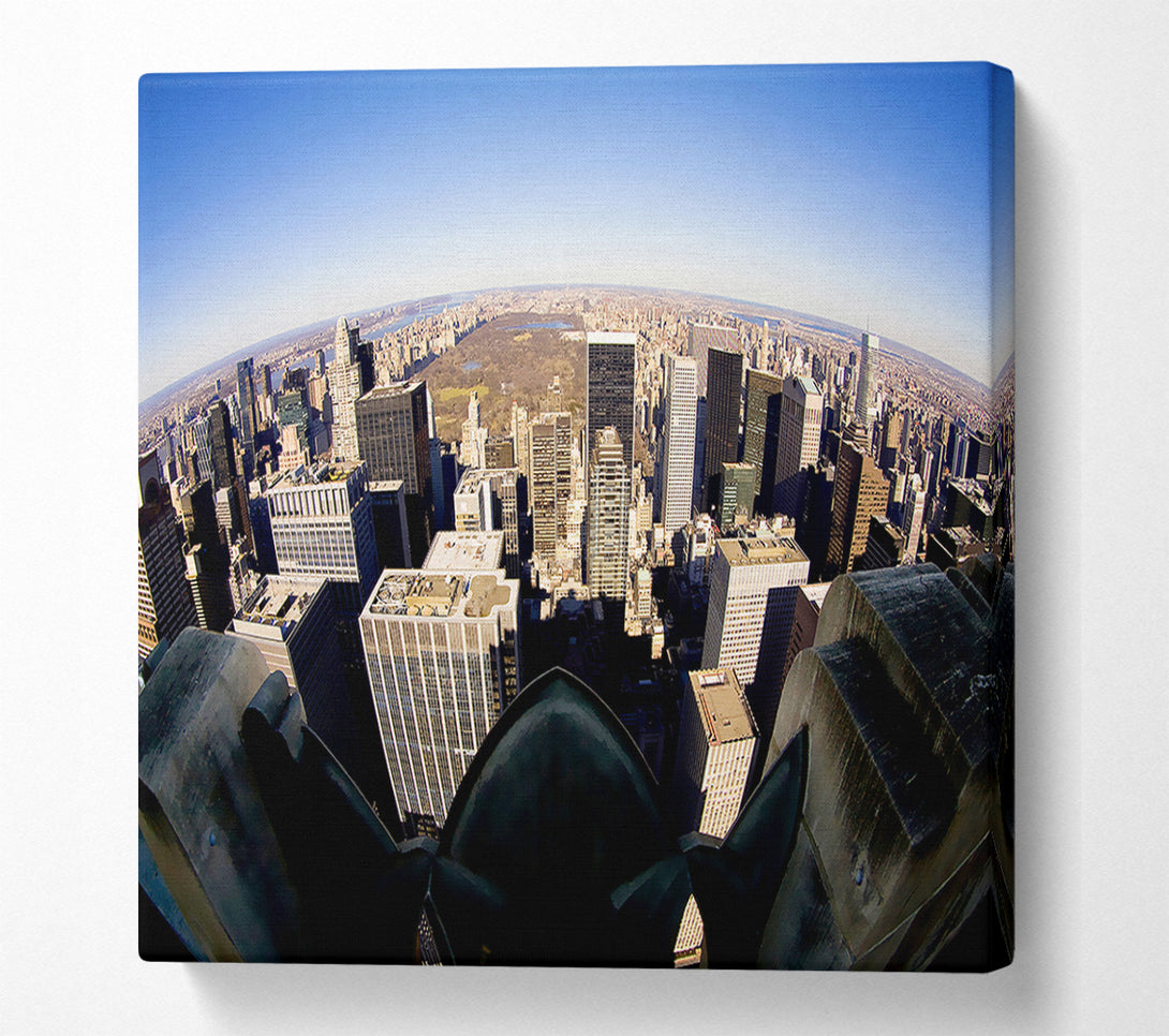  A Canvas Print of Birds Eye View Of New York City From Above Canvas Wall Art
