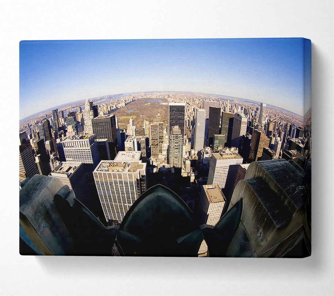  A Canvas Print of Birds Eye View Of New York City From Above Canvas Wall Art