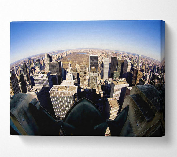 A Canvas Print of Birds Eye View Of New York City From Above Canvas Wall Art
