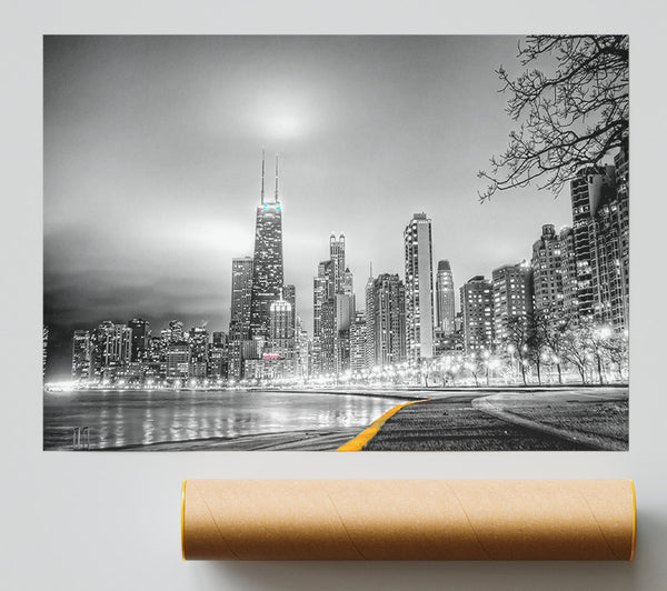 Black N White City Poster