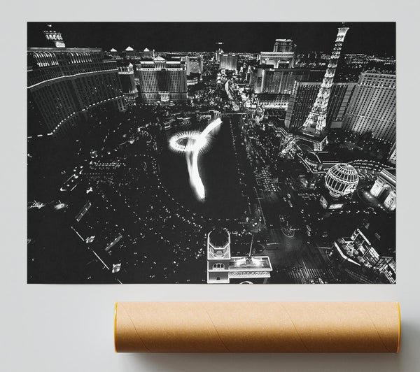 Black And White Vegas Giclee Print