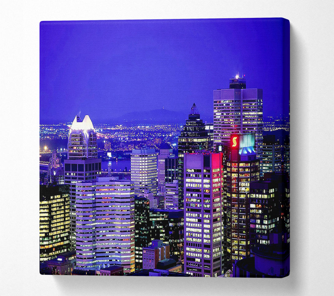  A Canvas Print of Blue City Nights Canvas Art