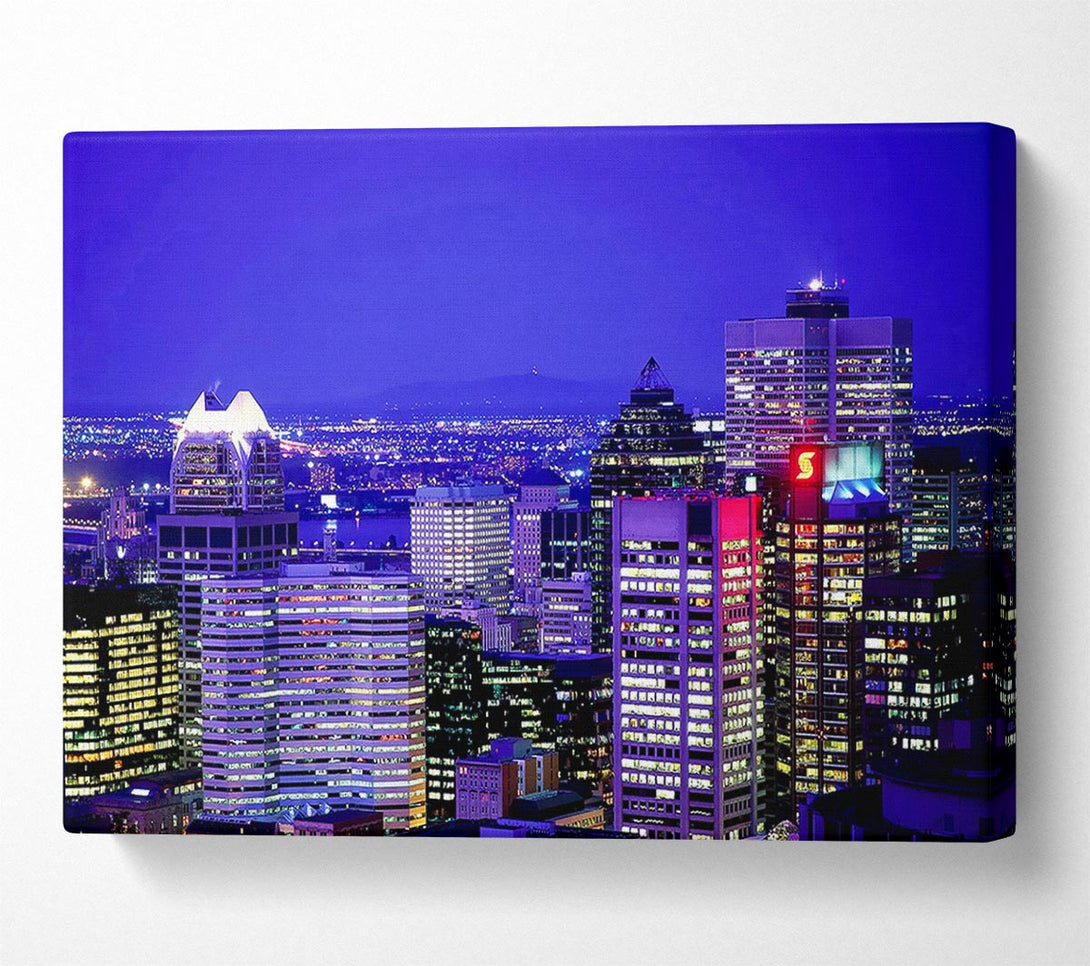  A Canvas Print of Blue City Nights Canvas Art