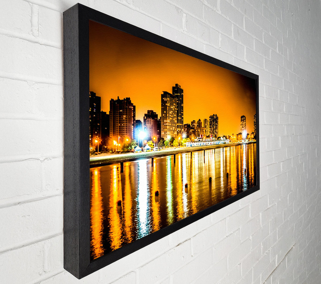  A Canvas Print of Golden City Waters Canvas Art
