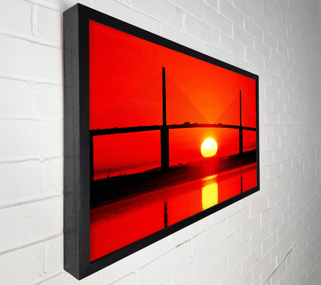  A Canvas Print of Bridge At Sundown Canvas Wall Art