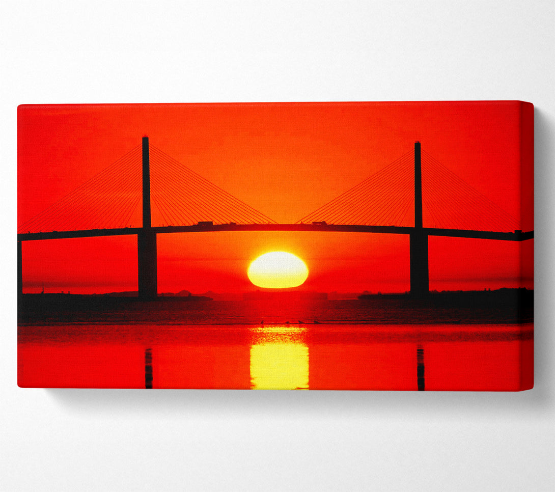  A Canvas Print of Bridge At Sundown Canvas Wall Art