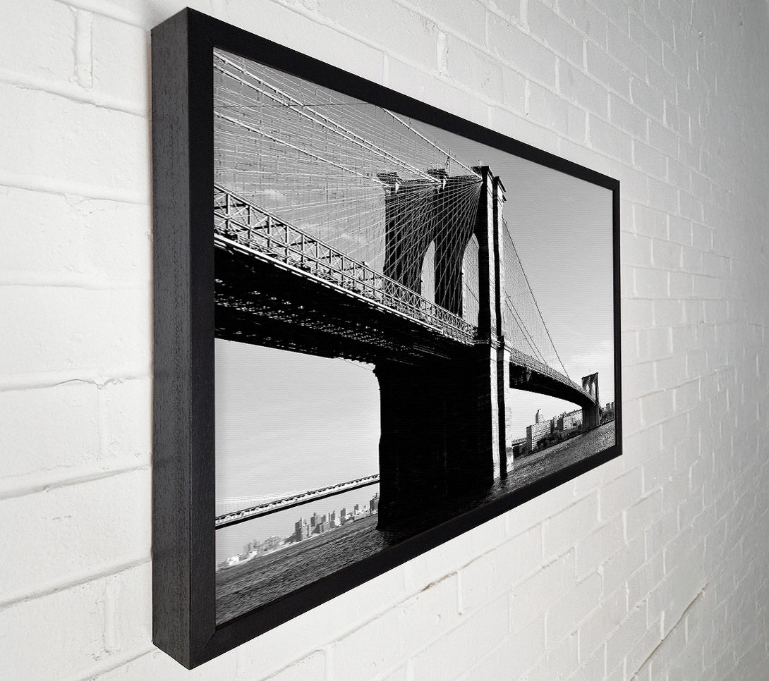  A Canvas Print of Brooklyn Bridge B n W Canvas Print