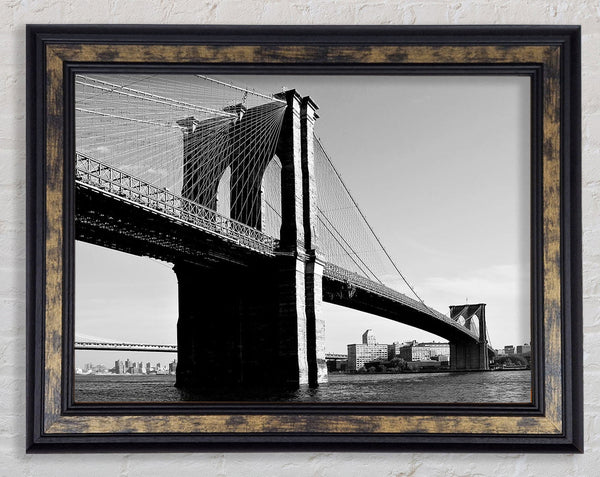 Brooklyn Bridge B n W Framed Print