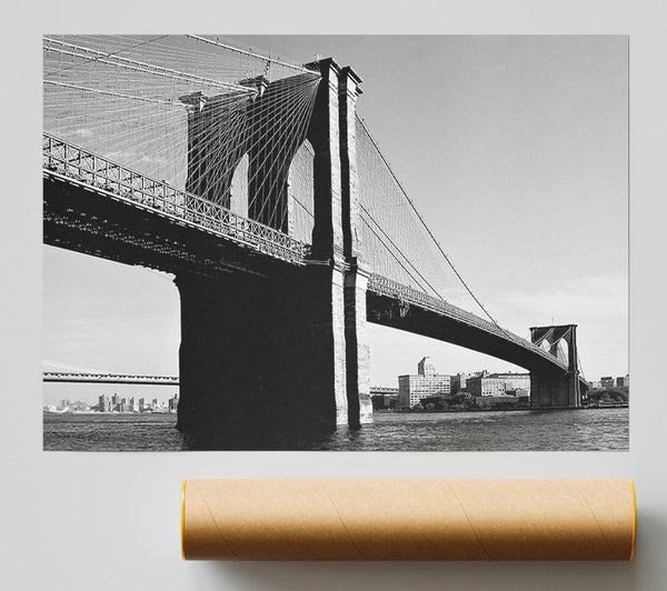 Brooklyn Bridge B N W Poster