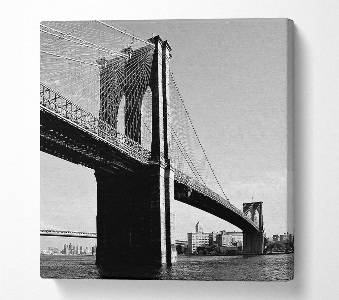  A Canvas Print of Brooklyn Bridge B n W Canvas Print