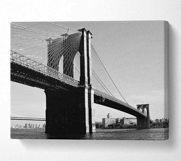  A Canvas Print of Brooklyn Bridge B n W Canvas Print