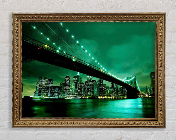 Brooklyn Bridge New York Grüner Cast
